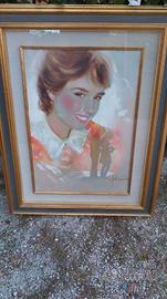 Quadro "Viso di Ragazza" Vincenzo Fabiani a olio