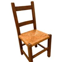 Sei sedie rustiche impagliate