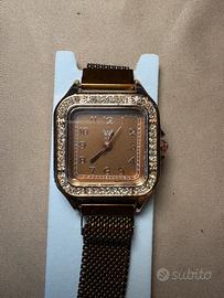 Orologio donna bronzo con strass