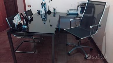 tavolo ufficio, sedie e libreria completo