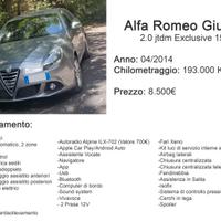 ALFA ROMEO Giulietta Exclusive- 2014