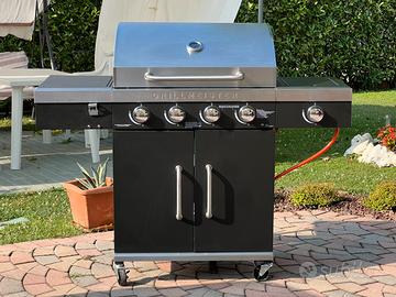 Barbecue a gas, 4 fuochi, 70 x 42 cm, 19,7 kW