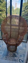 Peacock chair - Poltrona / sedia pavone in vimini