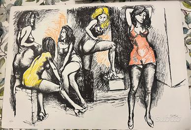 Guttuso litografia quadro