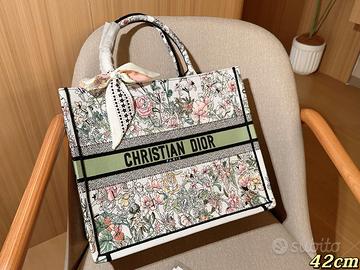 Borsa tote in jacquard ricamata Dior