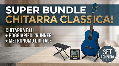 Bundle Chitarra+poggiapiedi+ metronomo digitale
