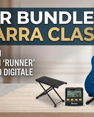 Bundle Chitarra+poggiapiedi+ metronomo digitale