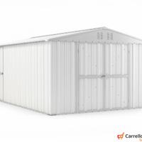 Box capanno acciaio lamiera 327x459cm bianco
