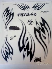 Cartella sticker tribali per auto, moto, skate etc