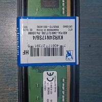 Memoria RAM Kingston 4gb kvr24n17s6/4