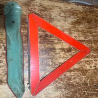 Triangolo di emergenza vintage con custodia