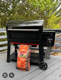 bbq a pellet weber searwood xl600 nuovo