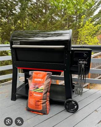 bbq a pellet weber searwood xl600 nuovo