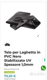 Telo nero pvc piscina