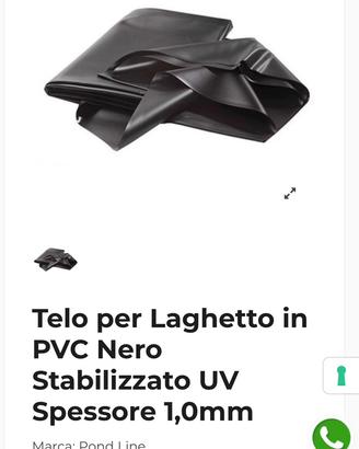 Telo nero pvc piscina