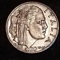 20 Centesimi Lire 1942 Regno d'Italia