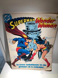 Fumetto "Superman contro Wonder Woman" vintage '79