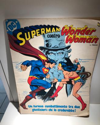 Fumetto "Superman contro Wonder Woman" vintage '79