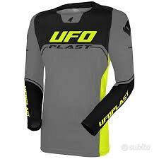 Maglia motocross Ufo Ares grigio e nero DA BAMBINO