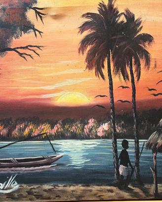 Olio su tela arte africana