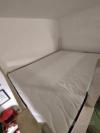  letto a soppalco artigianale in abete 