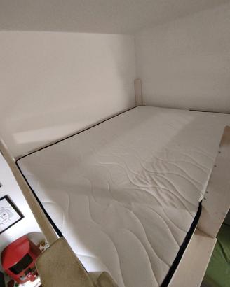  letto a soppalco artigianale in abete 