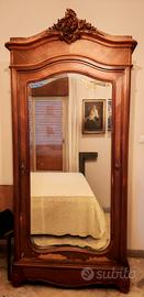 Armadio ad un'anta con specchio metà 1800