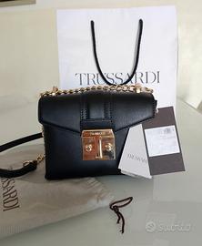 Trussardi, borsetta tracolla similpelle, nuova