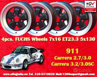 4 pz. cerchi Porsche Fuchs 7x16 ET23.3 911 -1989 9