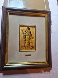 quadro vintage cornice in legno "il Musico" LG Fir