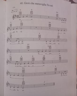 Raccolta spartiti musicali canti cristiani