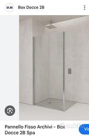Parete Doccia Fissa con Vetro Temperato 2B