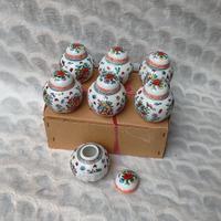 Set 6 Mini-Vasetti in Porcellana Cinese