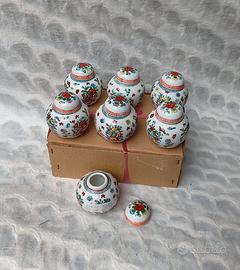 Set 6 Mini-Vasetti in Porcellana Cinese