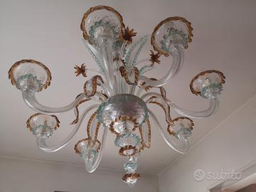lampadario in vetro di Murano