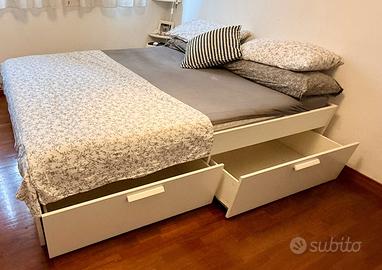 Letto contenitore Ikea Brimnes una piazza e mezza