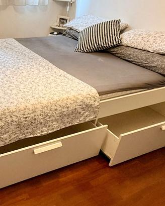 Letto contenitore Ikea Brimnes una piazza e mezza