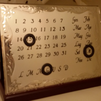 Calendario in argento