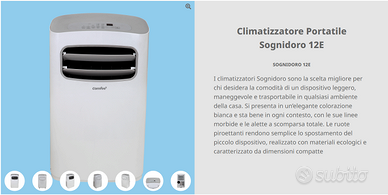 Climatizzatore portatile, pinguino, Sognidoro 12E