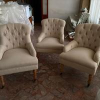 Tris di Poltrone Classiche Arlette