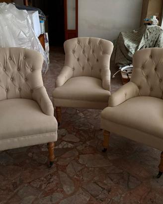 Tris di Poltrone Classiche Arlette