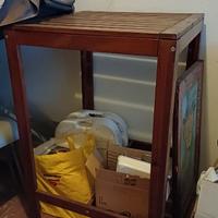 Tavolo alto da esterno in legno