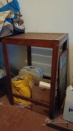 Tavolo alto da esterno in legno