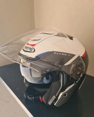 Casco Jet Caberg Flyon II Boss White/Red/Blue