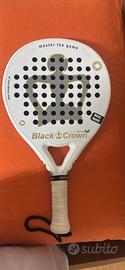 Pala padel black crown