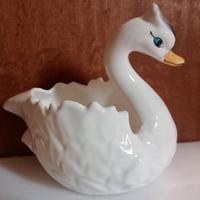 Cigno Bianco Portaoggetti in Ceramica anni 60 