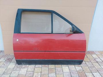 Porta anteriore destra rossa Citroen AX del 1991