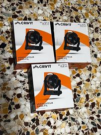 Set 3 ventilatori con luce led dimmerabili