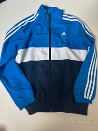 Giacca Adidas blu/bianca con zip
