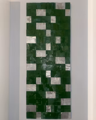 Quadro astratto in legno 120x46cm - opera unica